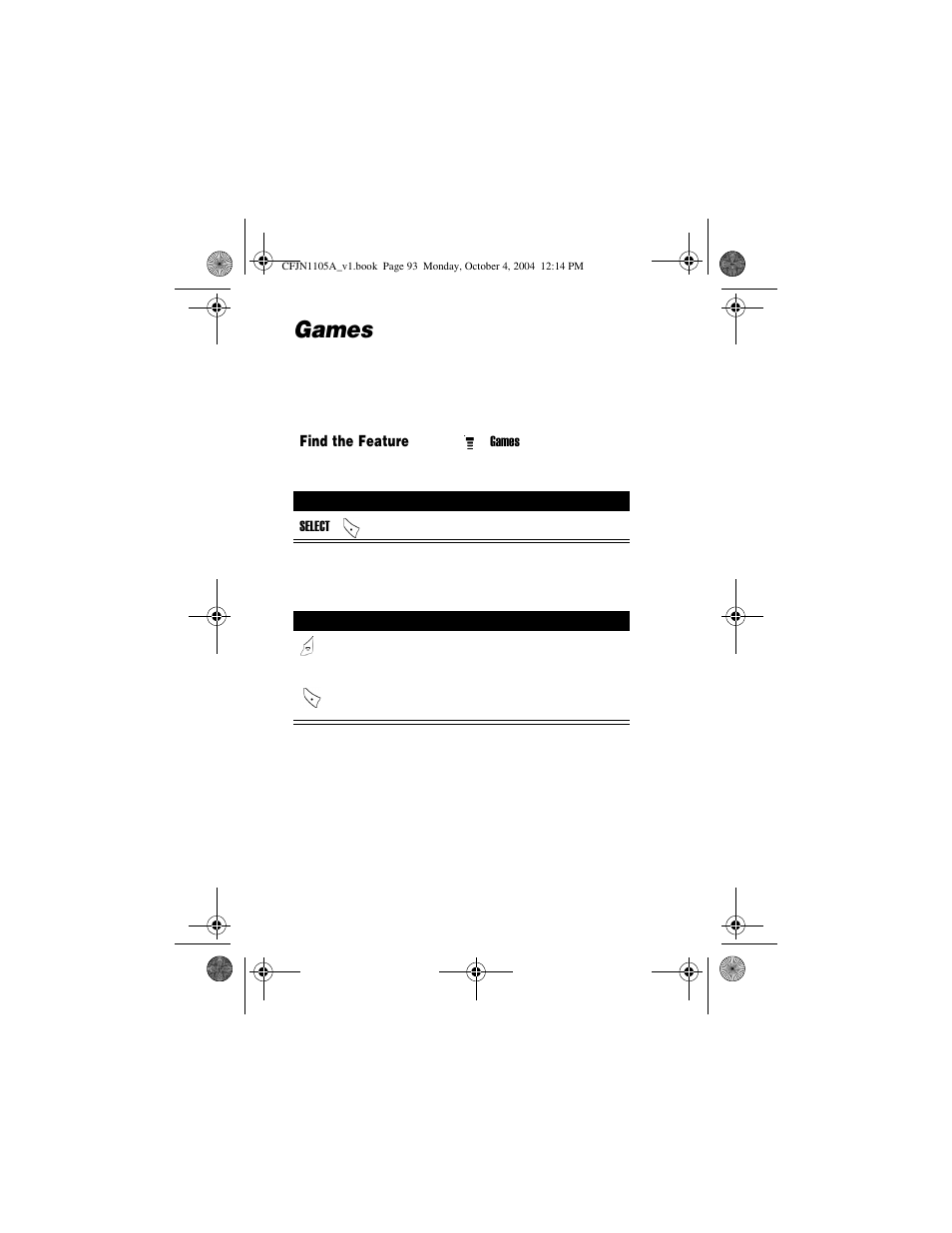 Games | Motorola C156 User Manual | Page 93 / 106