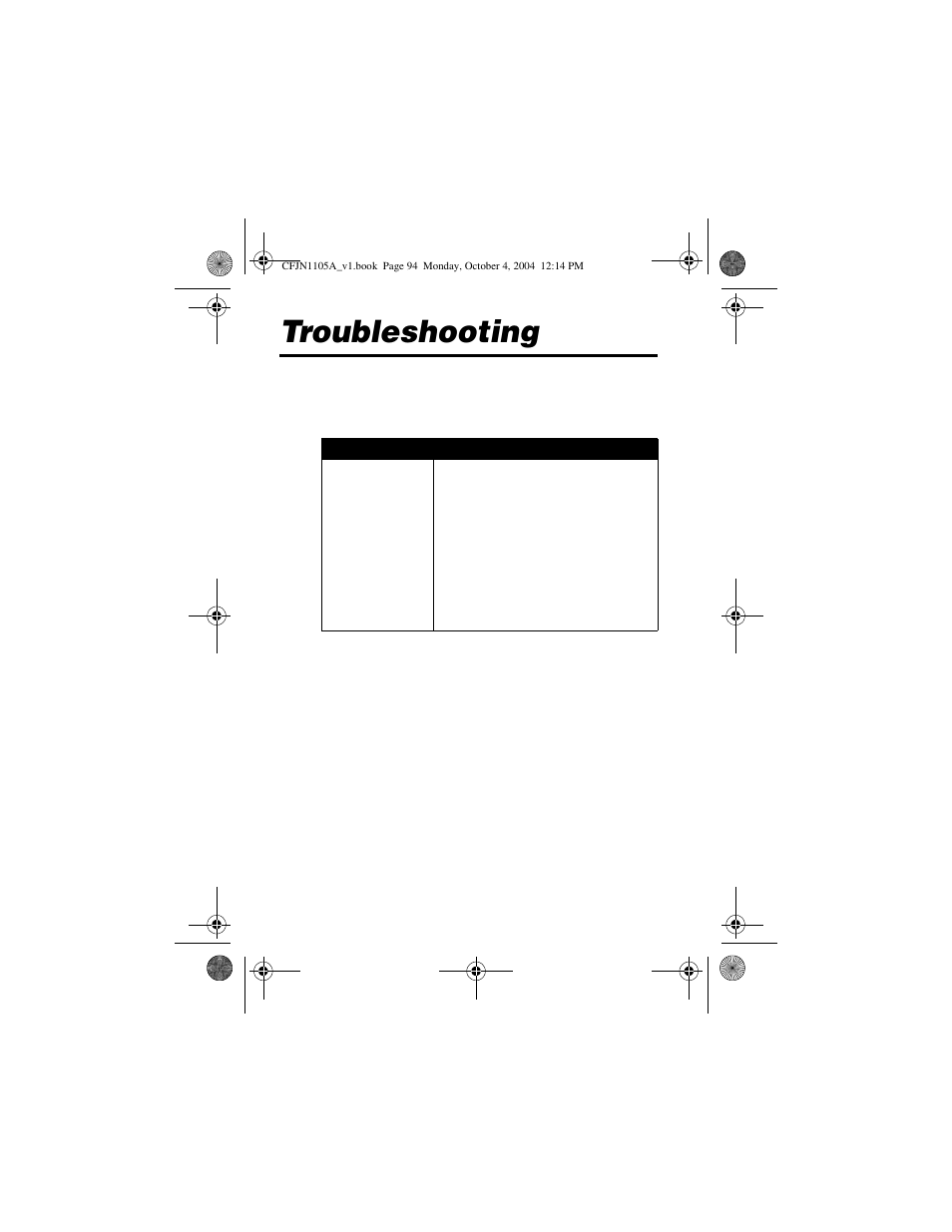 Troubleshooting | Motorola C156 User Manual | Page 94 / 106