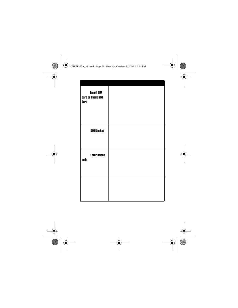 Motorola C156 User Manual | Page 98 / 106