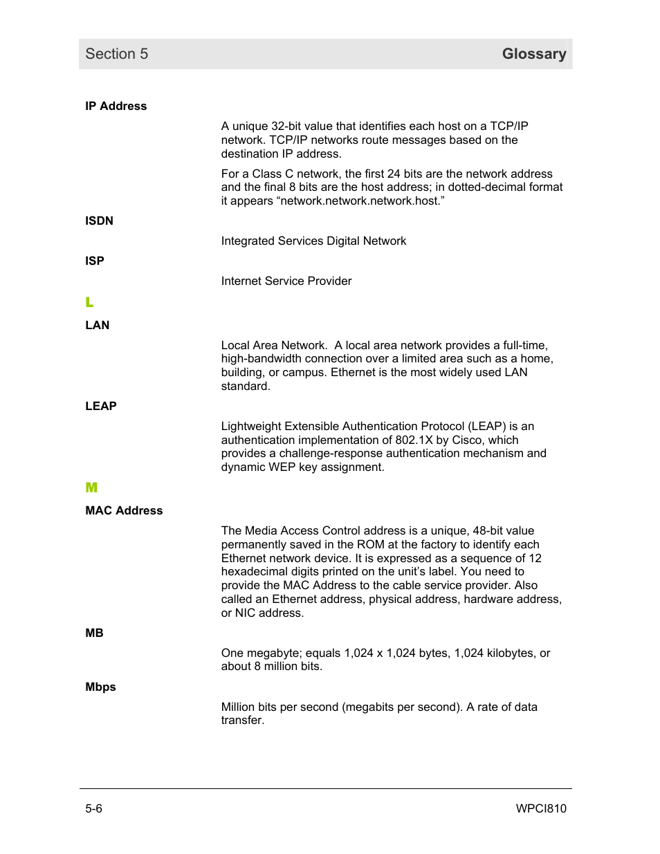 Motorola WPCI810G User Manual | Page 49 / 56