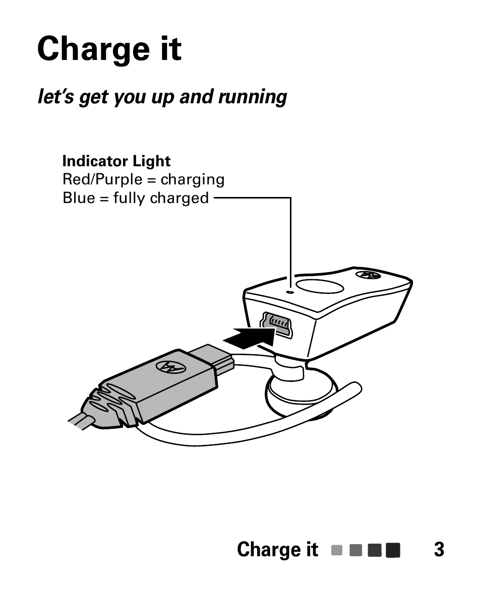 Charge it | Motorola HK100 Headset HK100 User Manual | Page 5 / 128