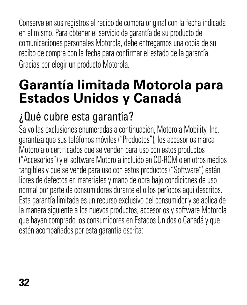 Garantía, Qué cubre esta garantía | Motorola HK100 Headset HK100 User Manual | Page 74 / 128