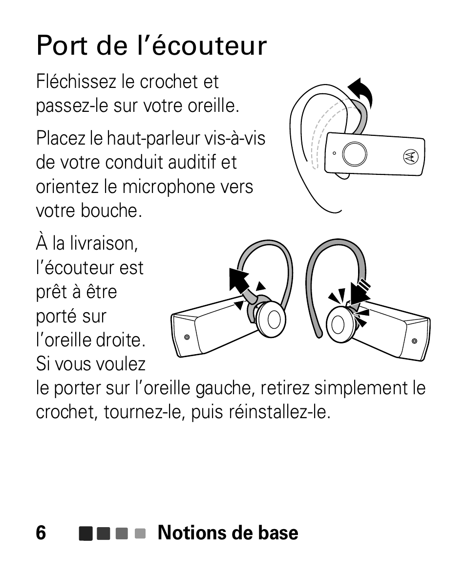 Port de l’écouteur | Motorola HK100 Headset HK100 User Manual | Page 90 / 128