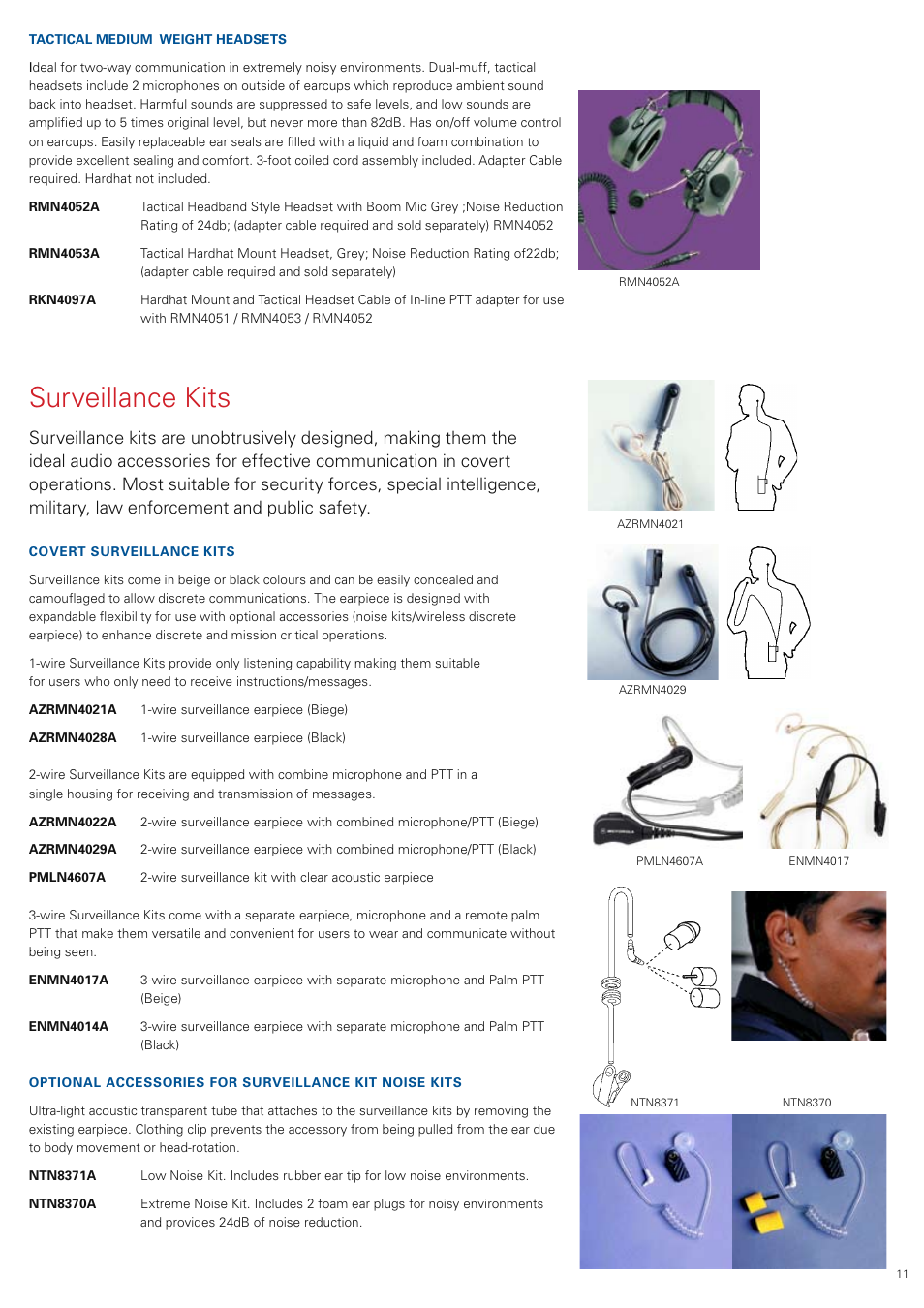 Surveillance kits | Motorola ENLN4104 User Manual | Page 12 / 16