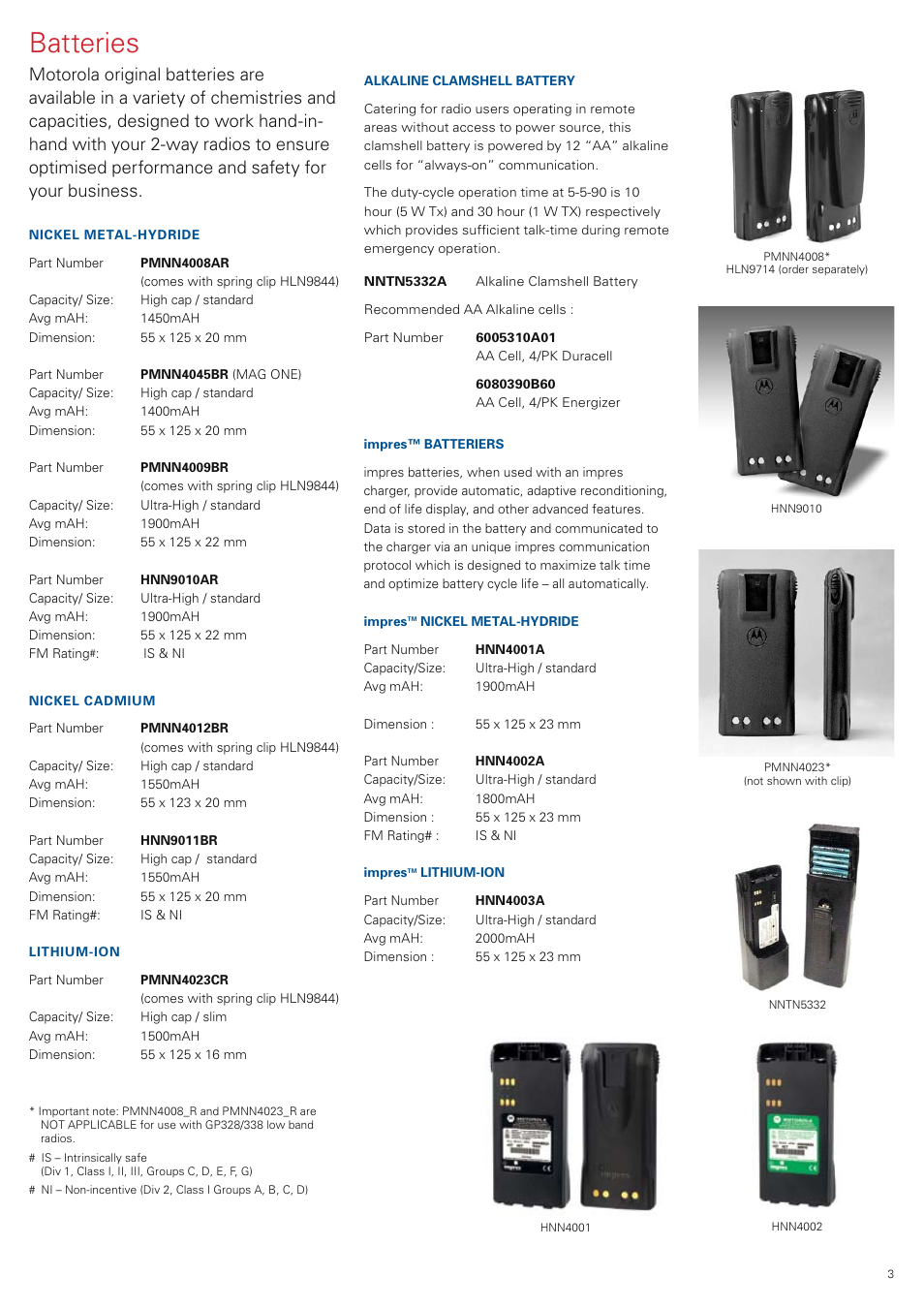 Batteries | Motorola ENLN4104 User Manual | Page 4 / 16