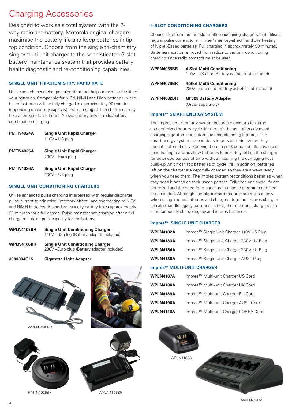 Charging accessories | Motorola ENLN4104 User Manual | Page 5 / 16