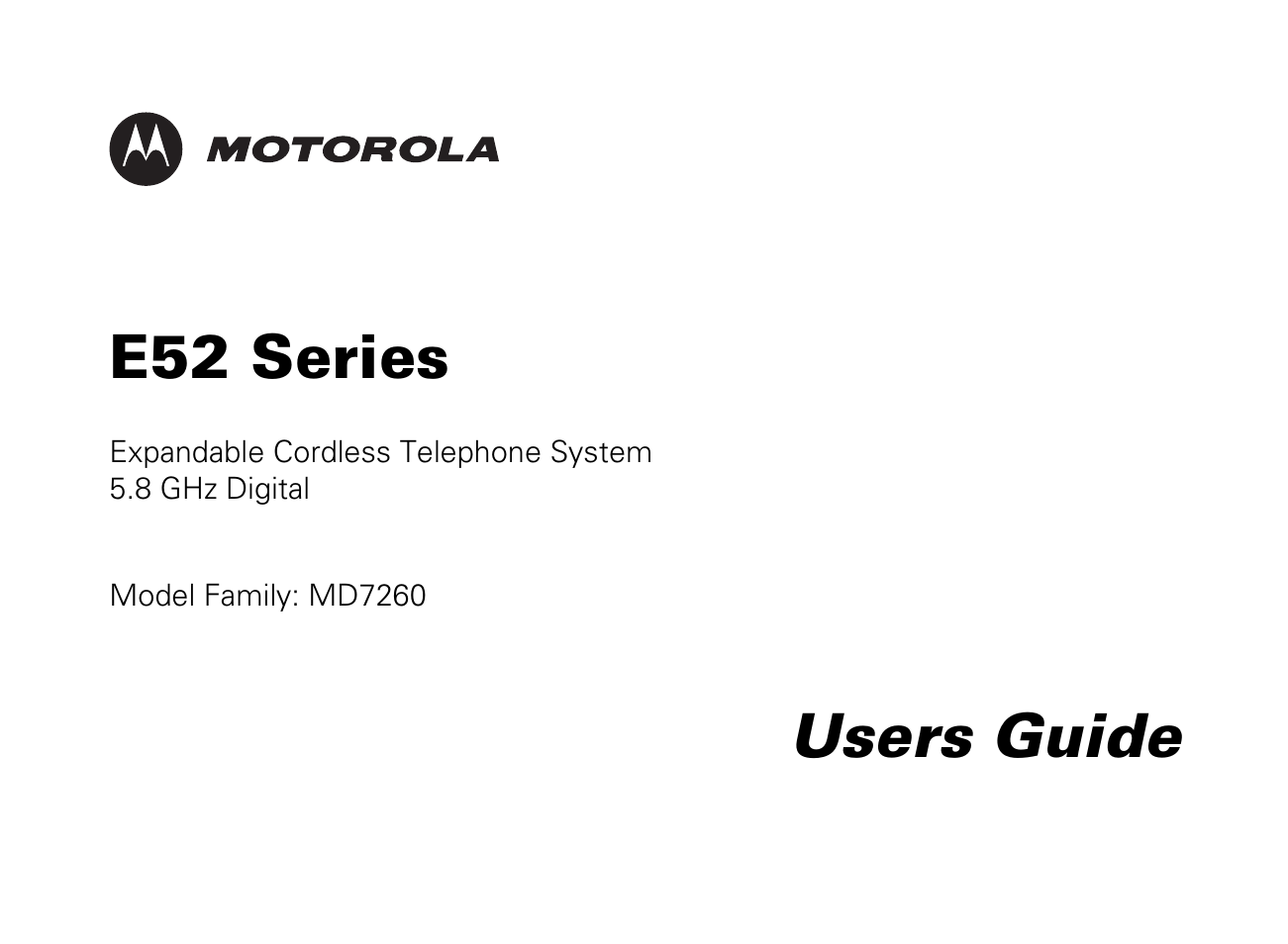 Motorola MD7260 User Manual | 58 pages