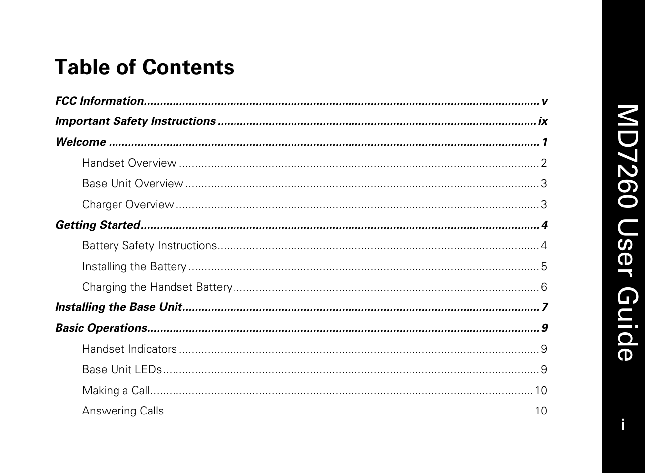 Motorola MD7260 User Manual | Page 3 / 58