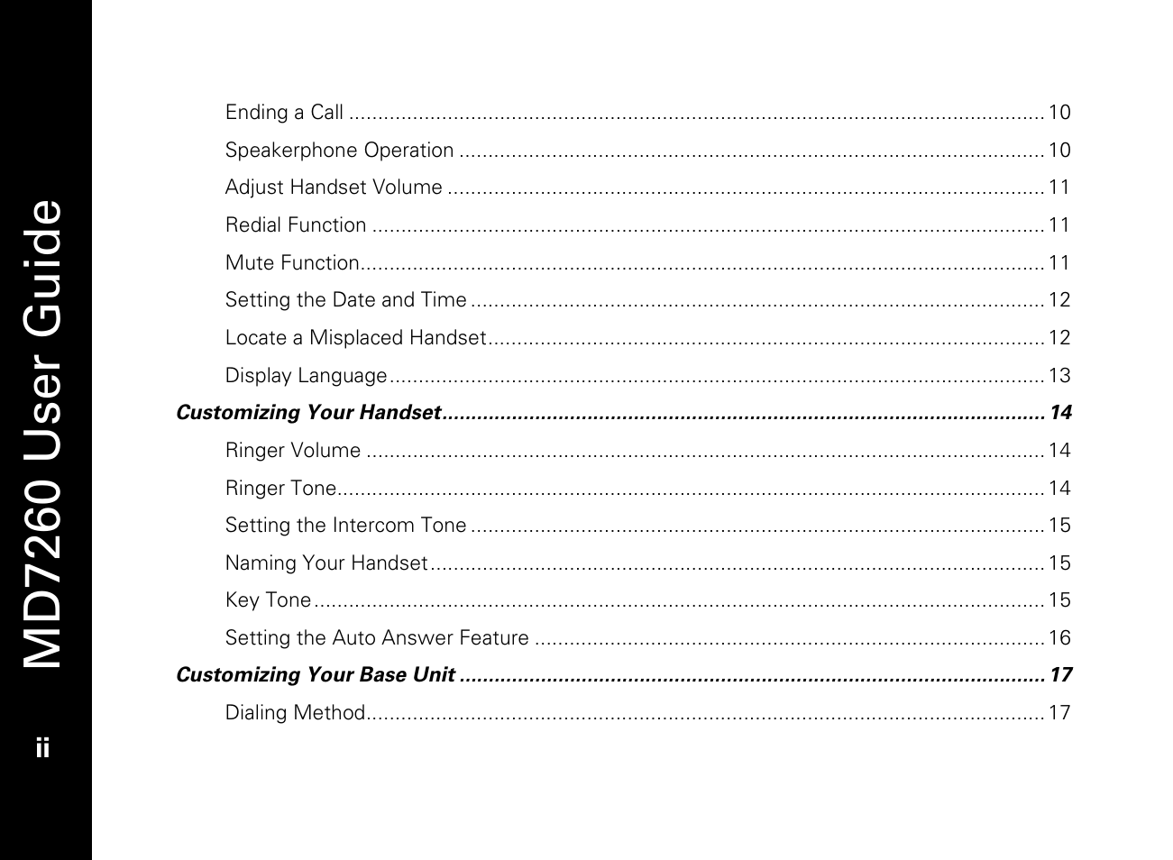 Md7260 user guide | Motorola MD7260 User Manual | Page 4 / 58