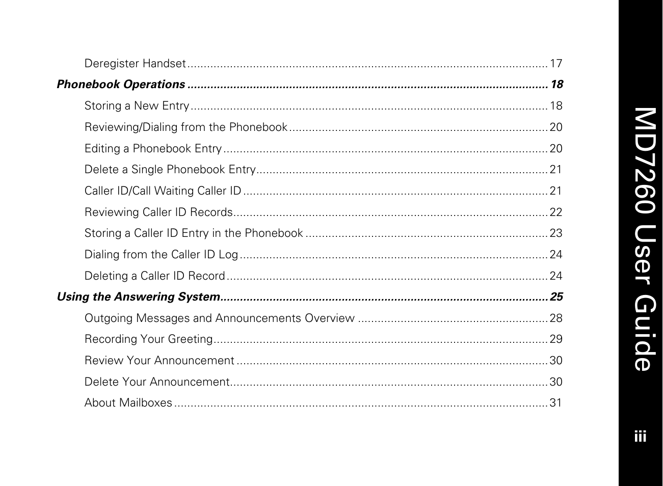 Md7260 user guide | Motorola MD7260 User Manual | Page 5 / 58