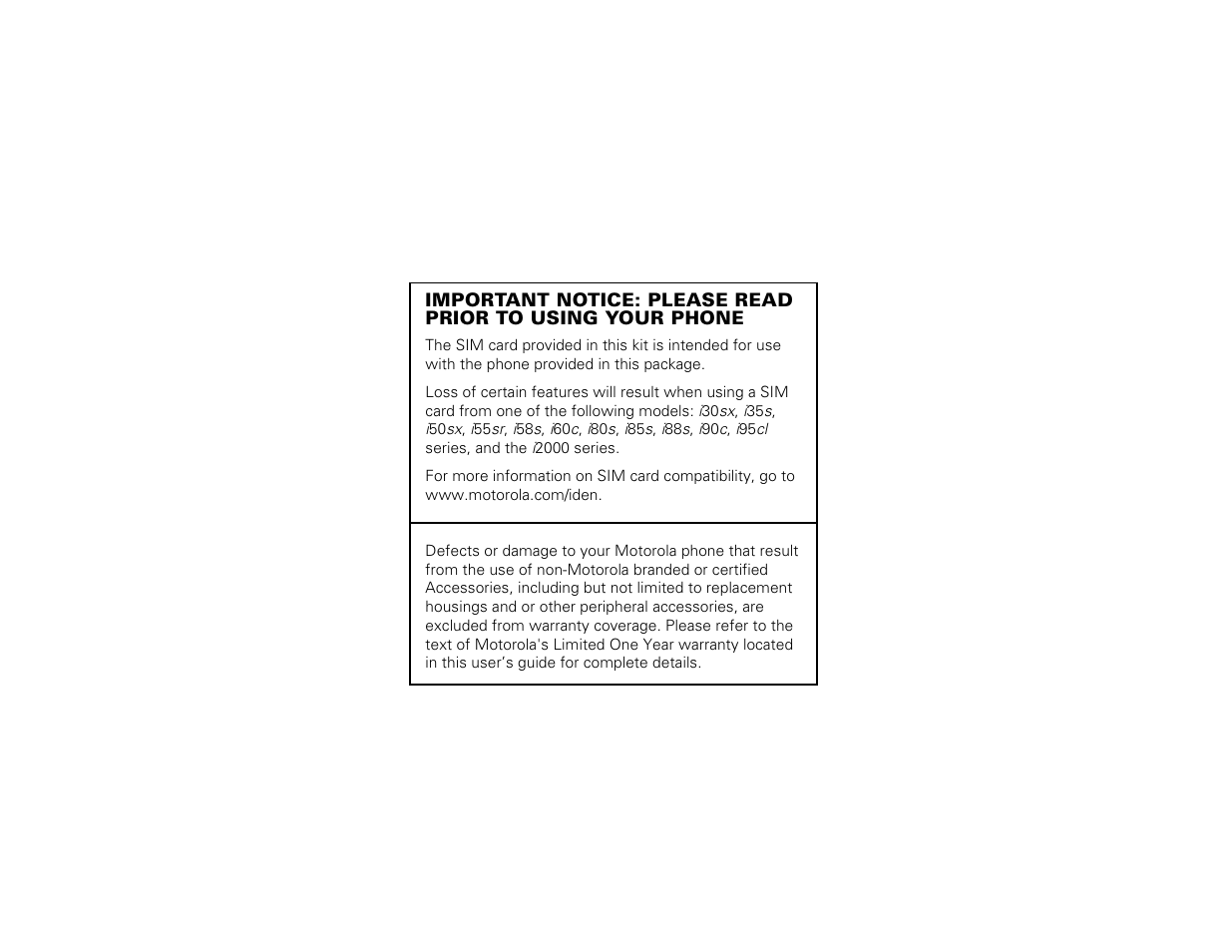 Motorola i365IS Phone User Manual | Page 3 / 108