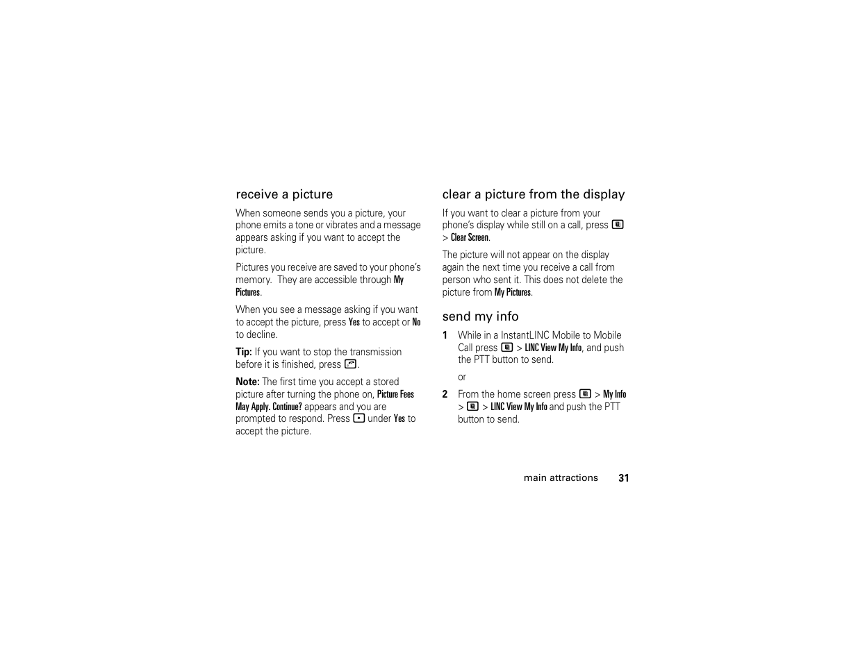Motorola i365IS Phone User Manual | Page 37 / 108