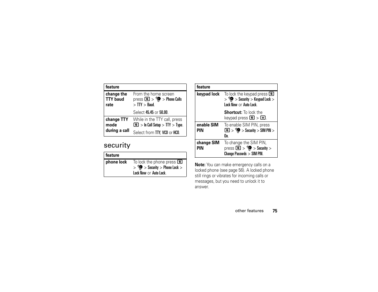 Security | Motorola i365IS Phone User Manual | Page 81 / 108