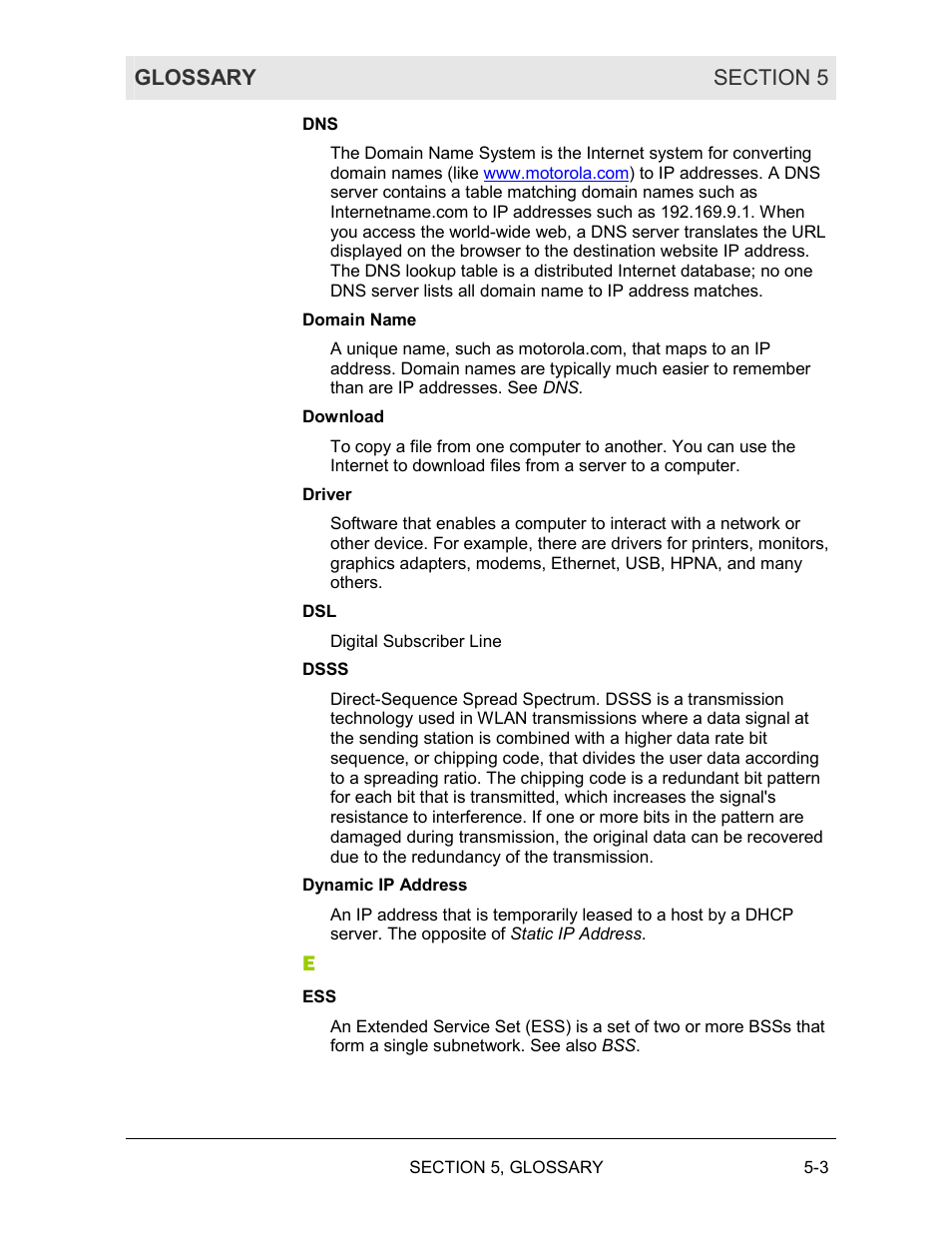 Motorola WE800G User Manual | Page 61 / 71