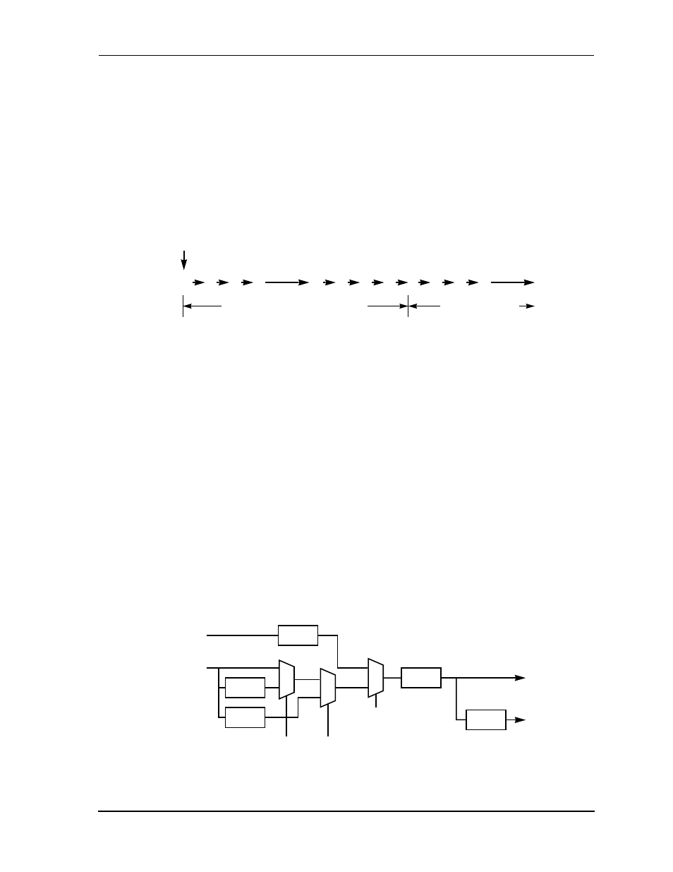 Figure84 preamble sequence, 10 dax clock multiplexer, Figure85 clock multiplexer diagram | Dax clock multiplexer -13, Figure 8-4, Preamble sequence -13, Figure 8-5, Clock multiplexer diagram -13 | Motorola DSP56012 User Manual | Page 223 / 270