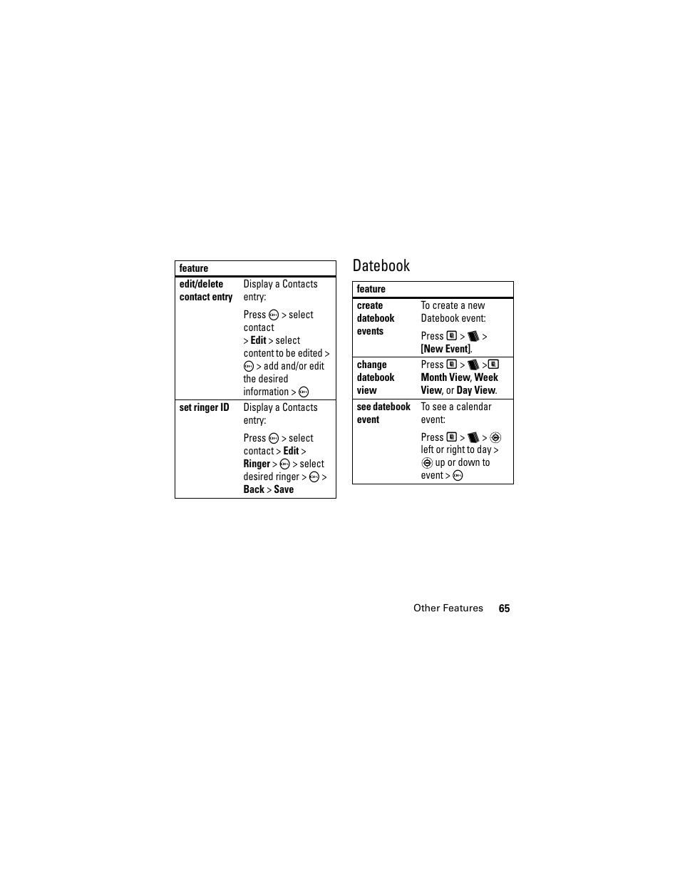 Datebook | Motorola i335 User Manual | Page 69 / 99