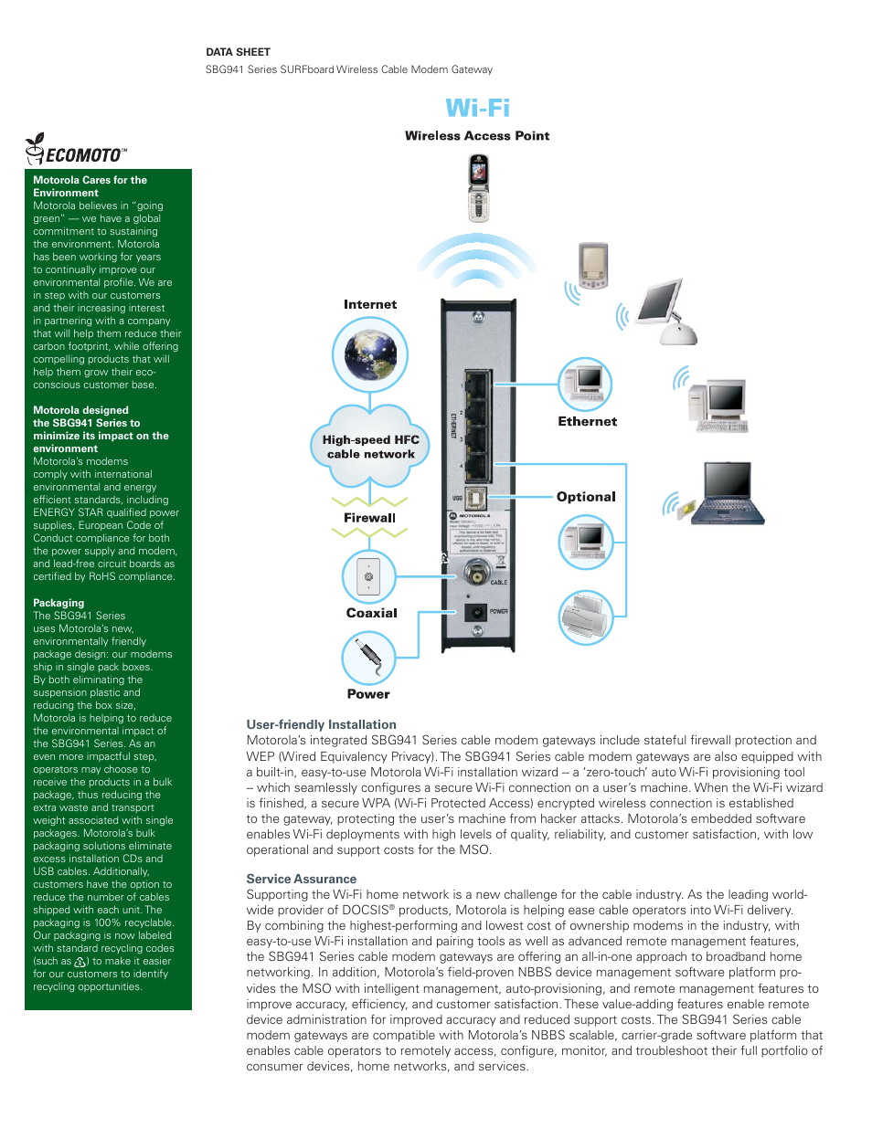 Motorola SURFboard SBG941 Series User Manual | Page 2 / 4