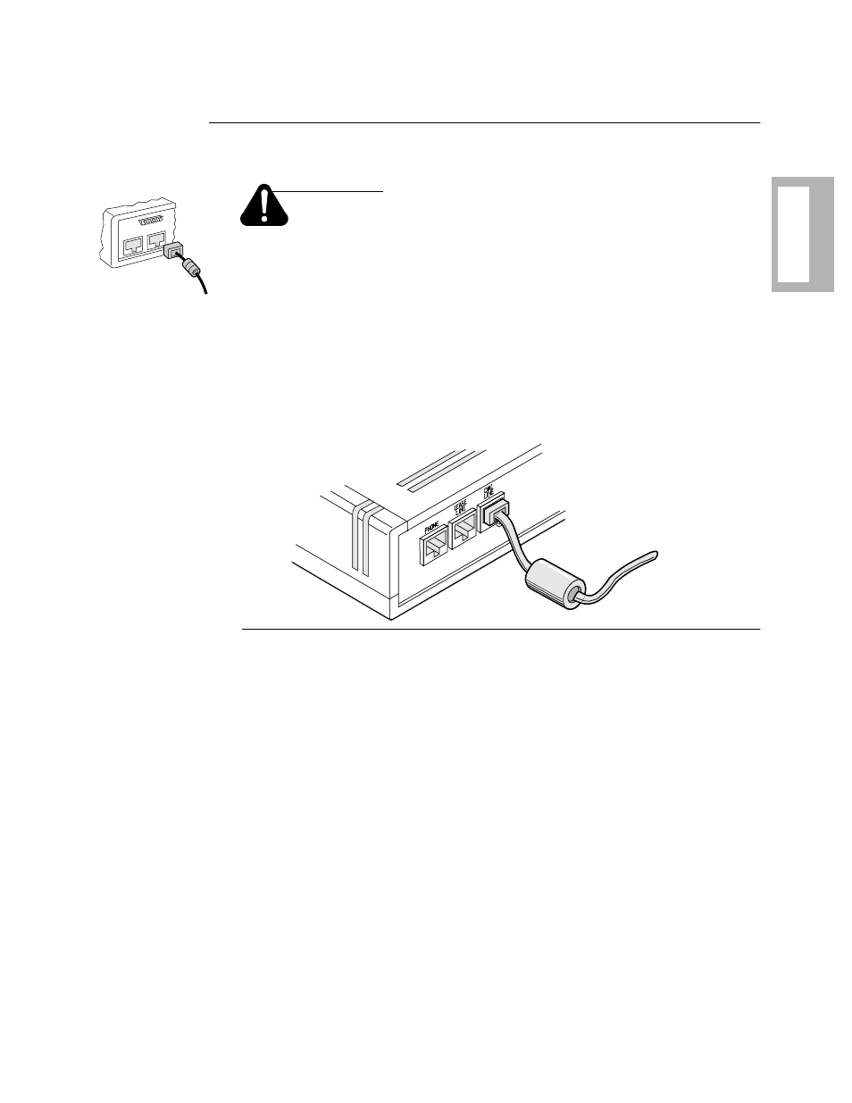 2head - ferrite cylinders, Ferrite cylinders, Caution | Motorola 326X V.34 User Manual | Page 41 / 240