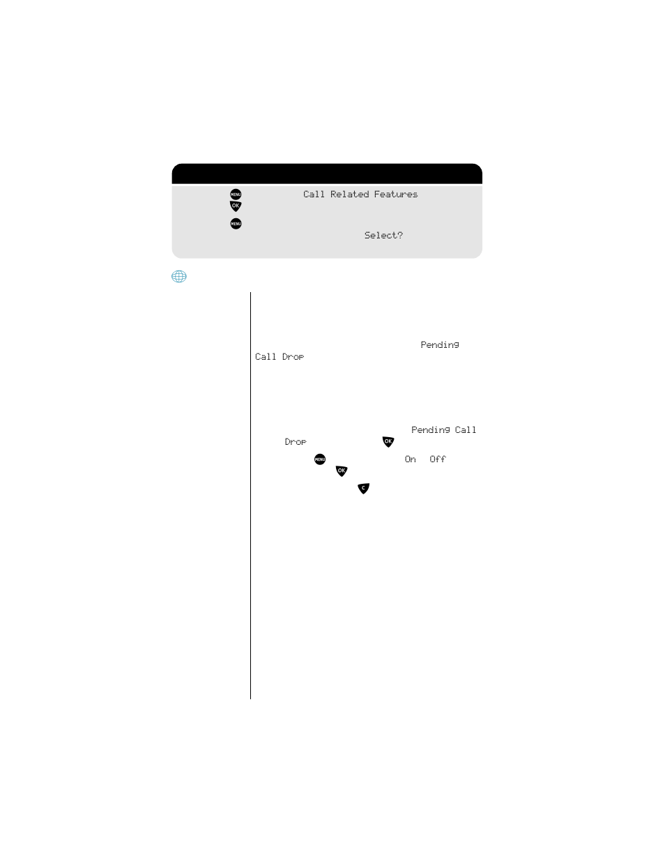 Deactivating pending call drop signal, 2: getting to call related features | Motorola 9500 User Manual | Page 116 / 226