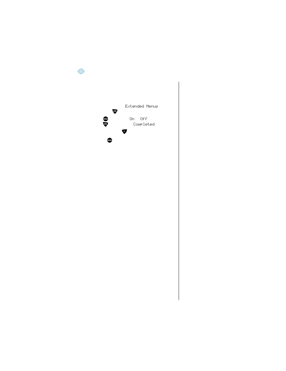 Activating extended menus | Motorola 9500 User Manual | Page 153 / 226