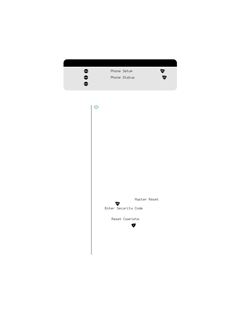 Reset options to factory defaults, 2-3: getting to phone status | Motorola 9500 User Manual | Page 156 / 226