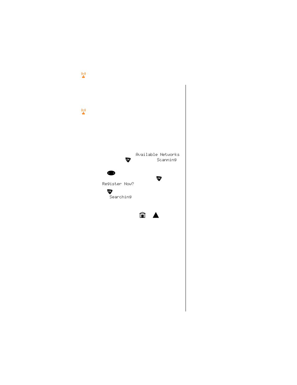 R cellular mode (gsm) settings, R scan for available networks, Cellular mode (gsm) settings | Scan for available networks | Motorola 9500 User Manual | Page 169 / 226