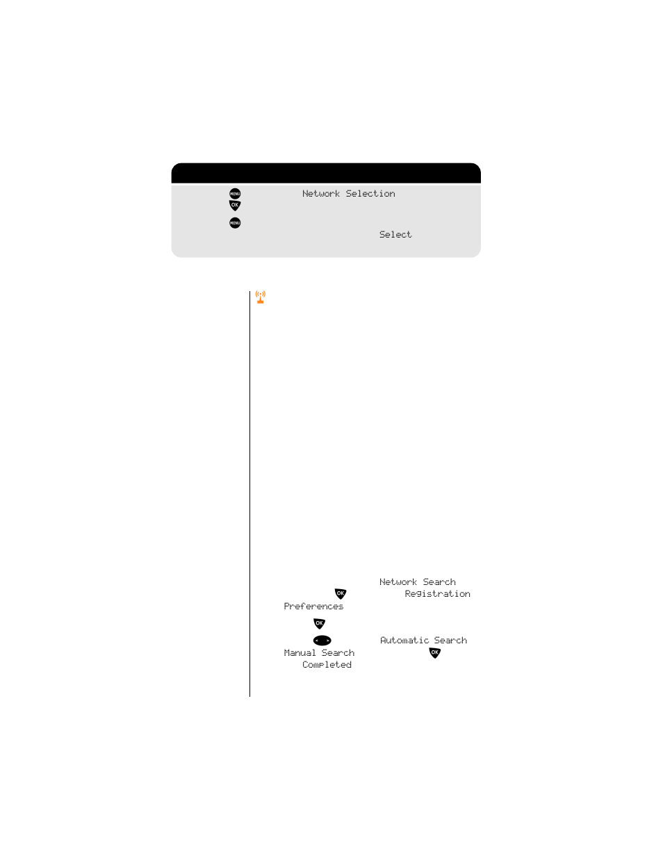 R set network search method, Set network search method, 2: getting to network selection | Motorola 9500 User Manual | Page 170 / 226