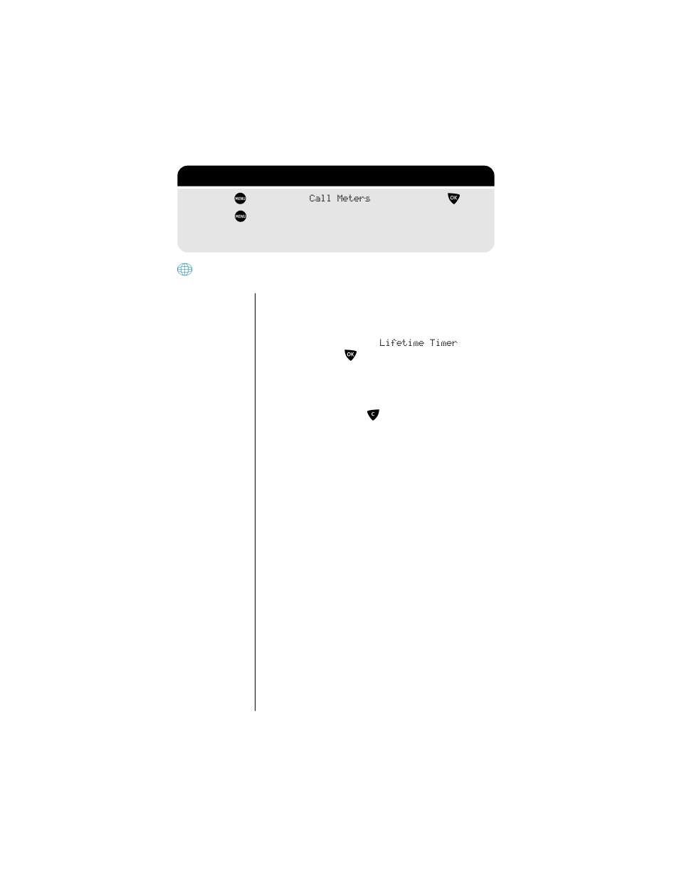 Show the lifetime timer | Motorola 9500 User Manual | Page 190 / 226