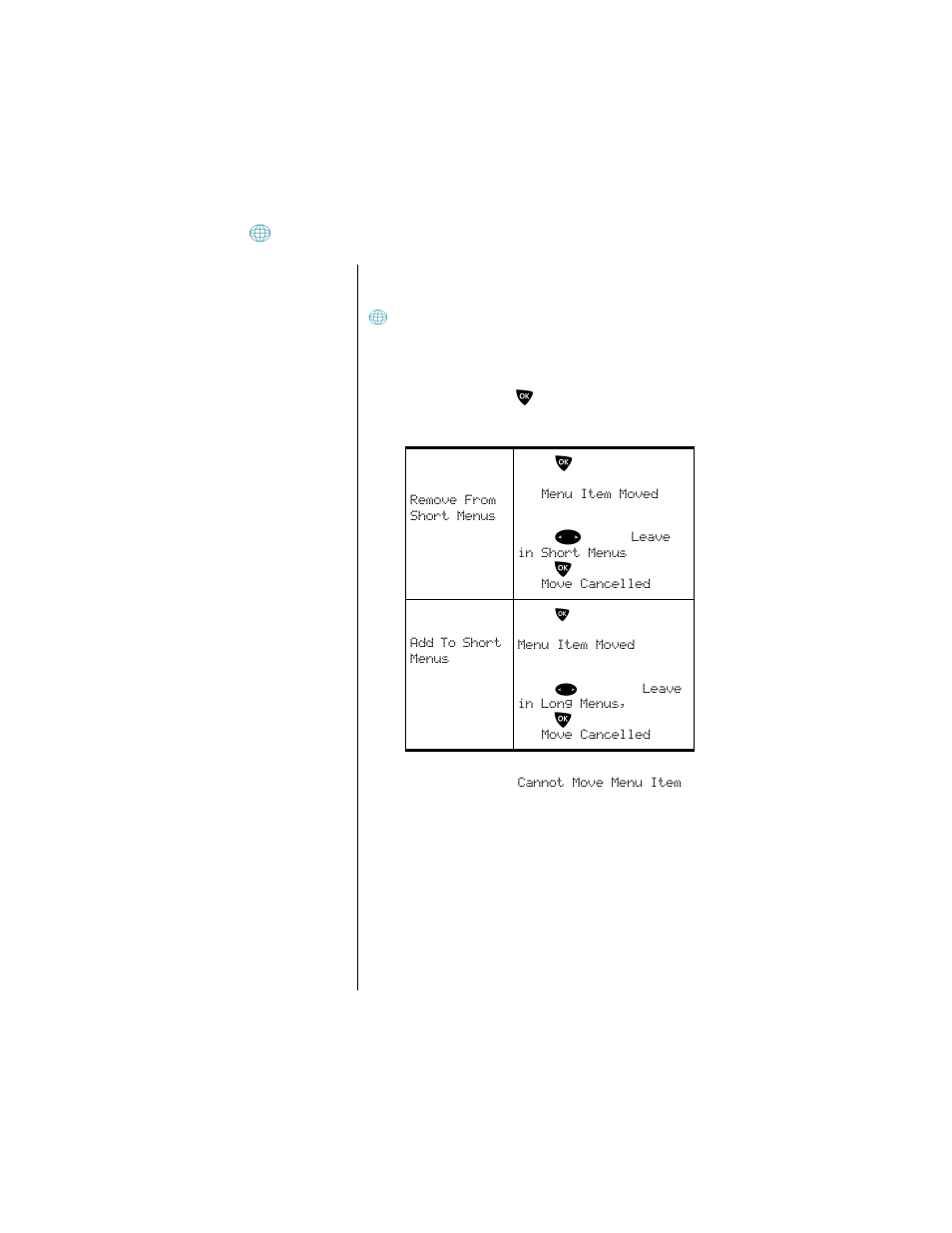 Personalizing the options menu, Move menu features | Motorola 9500 User Manual | Page 192 / 226