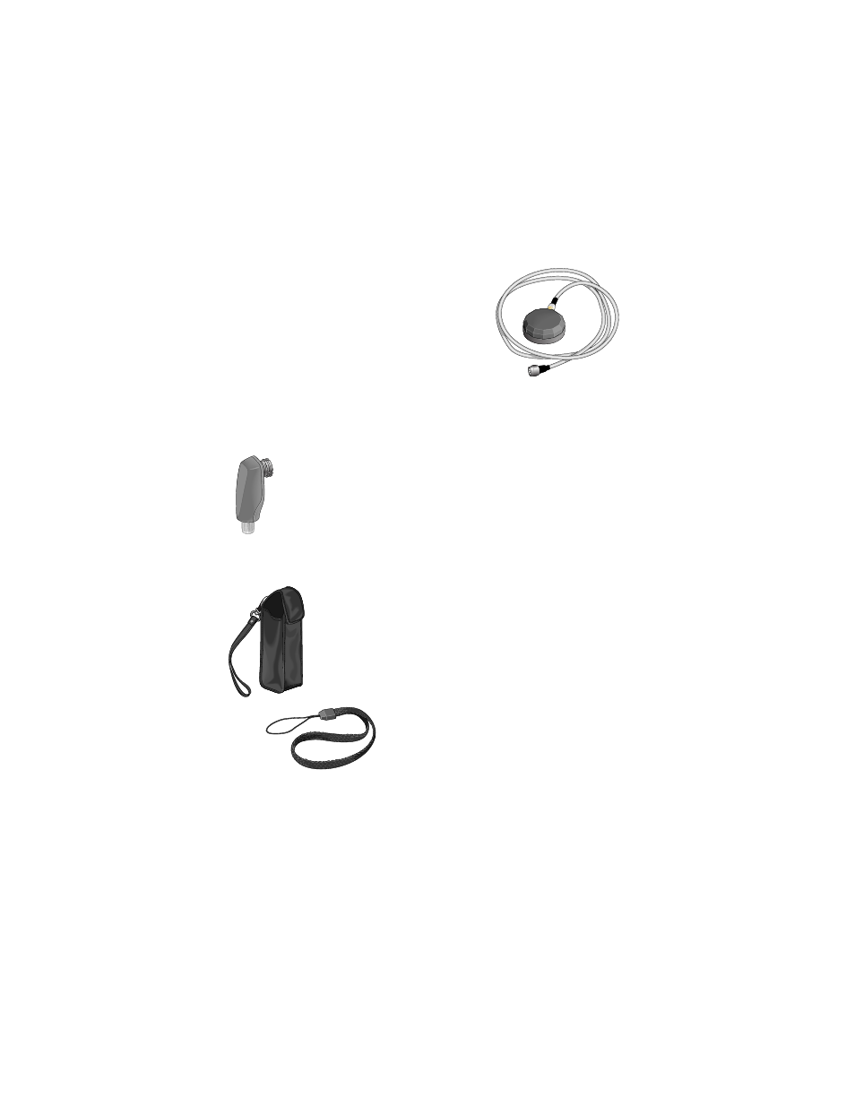 Portable auxiliary antenna, Antenna adapter, Carry accessories | Leather holster, Lanyard wrist strap | Motorola 9500 User Manual | Page 27 / 226