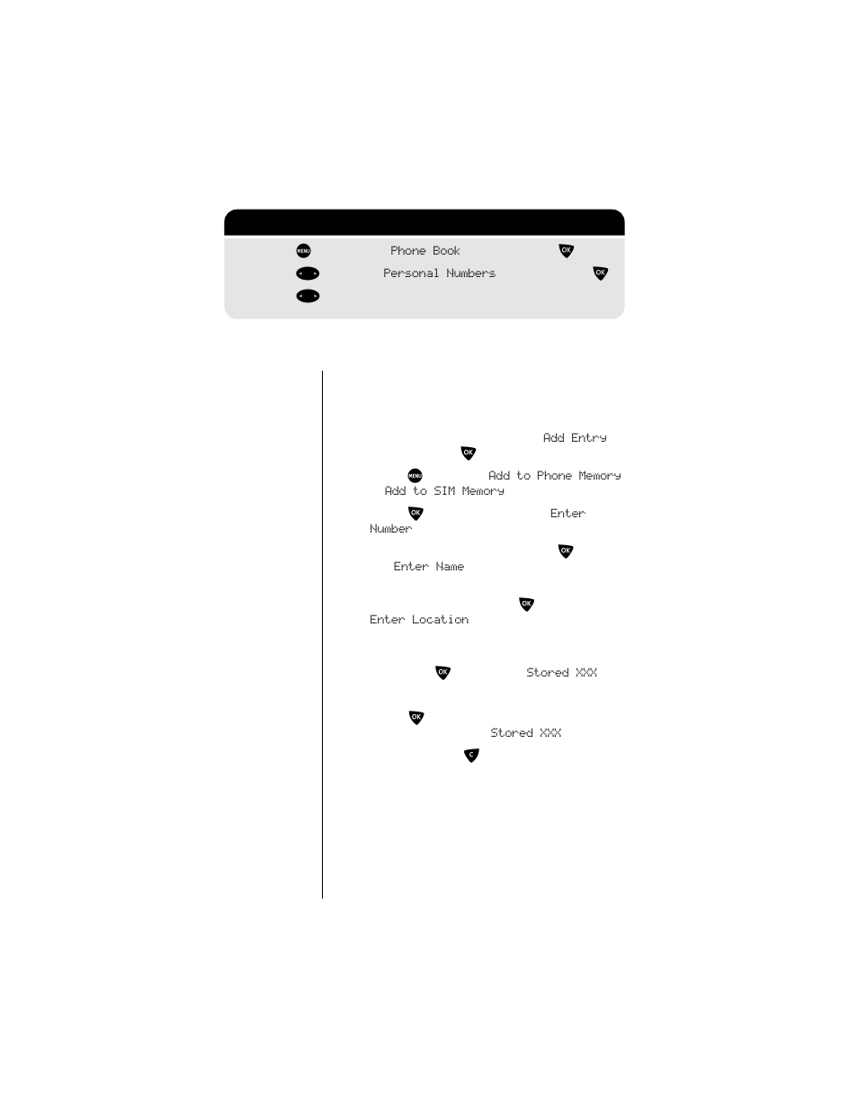 Storing names and numbers, Add an entry, Use the options menu | 2-3: getting to personal numbers | Motorola 9500 User Manual | Page 80 / 226