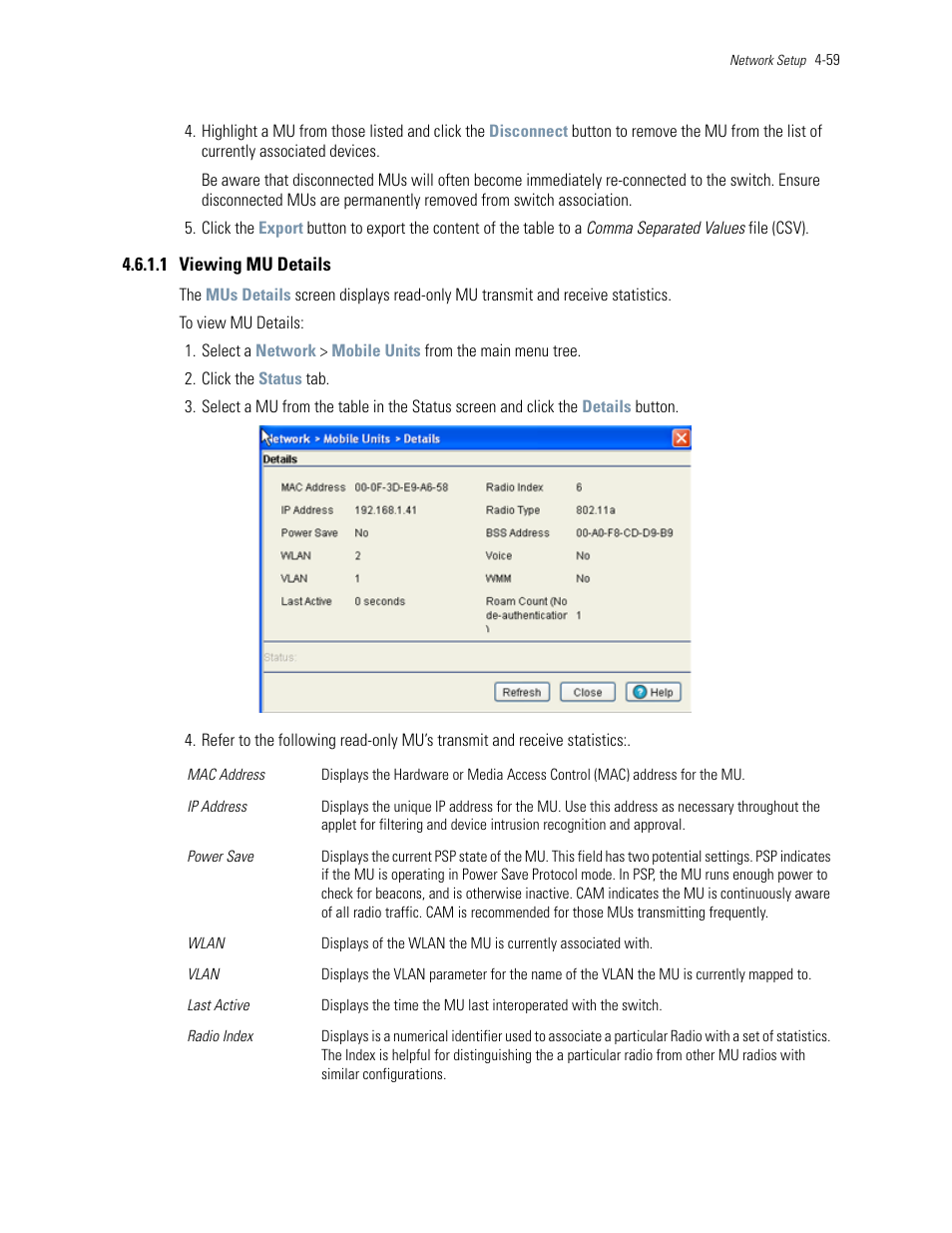 1 viewing mu details | Motorola Series Switch WS5100 User Manual | Page 133 / 364