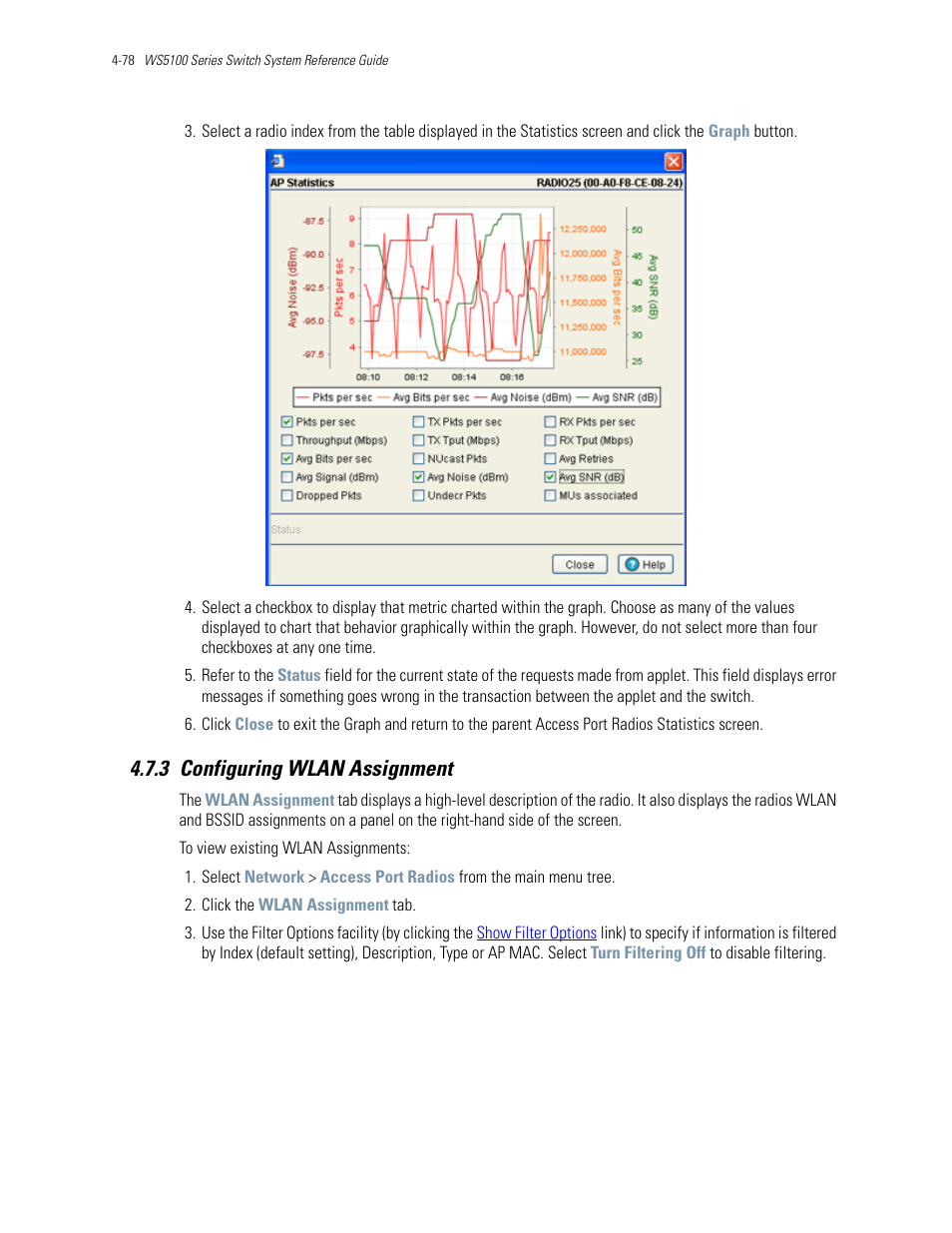 3 configuring wlan assignment, 3 configuring wlan assignment -78, Configuring wlan assignment | Motorola Series Switch WS5100 User Manual | Page 152 / 364