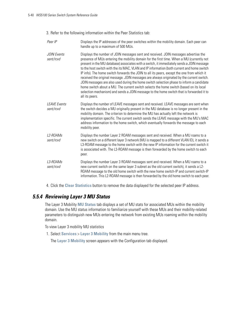 4 reviewing layer 3 mu status, 4 reviewing layer 3 mu status -40, Reviewing layer 3 mu status | Motorola Series Switch WS5100 User Manual | Page 210 / 364