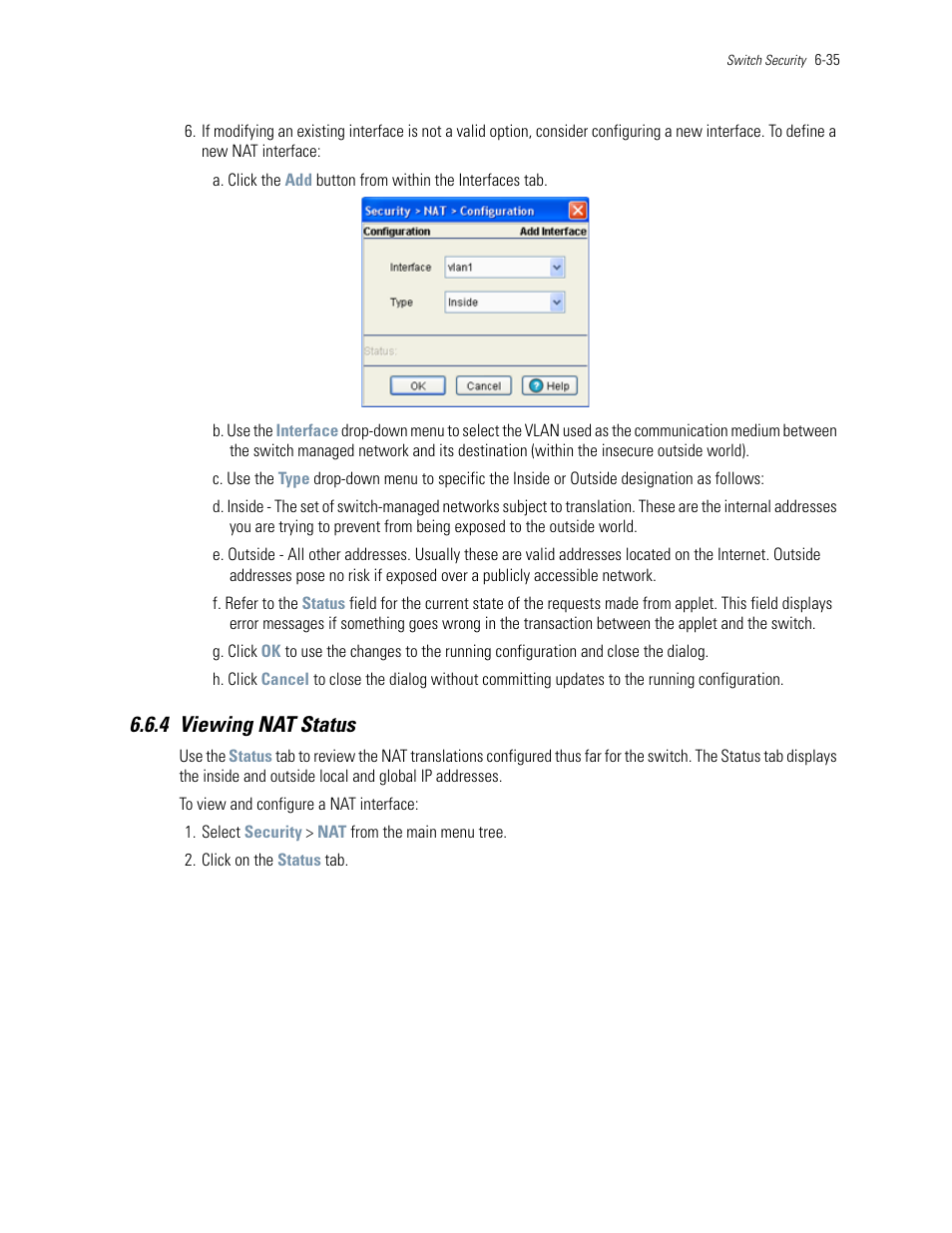 4 viewing nat status, 4 viewing nat status -35, Viewing nat status | Motorola Series Switch WS5100 User Manual | Page 259 / 364