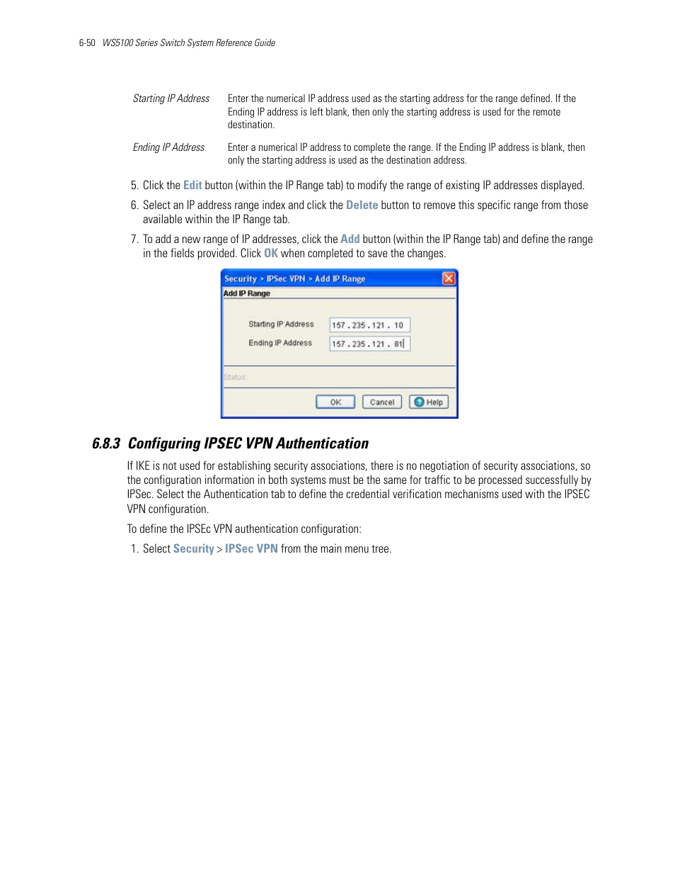 3 configuring ipsec vpn authentication, 3 configuring ipsec vpn authentication -50, Configuring ipsec vpn authentication | Motorola Series Switch WS5100 User Manual | Page 274 / 364