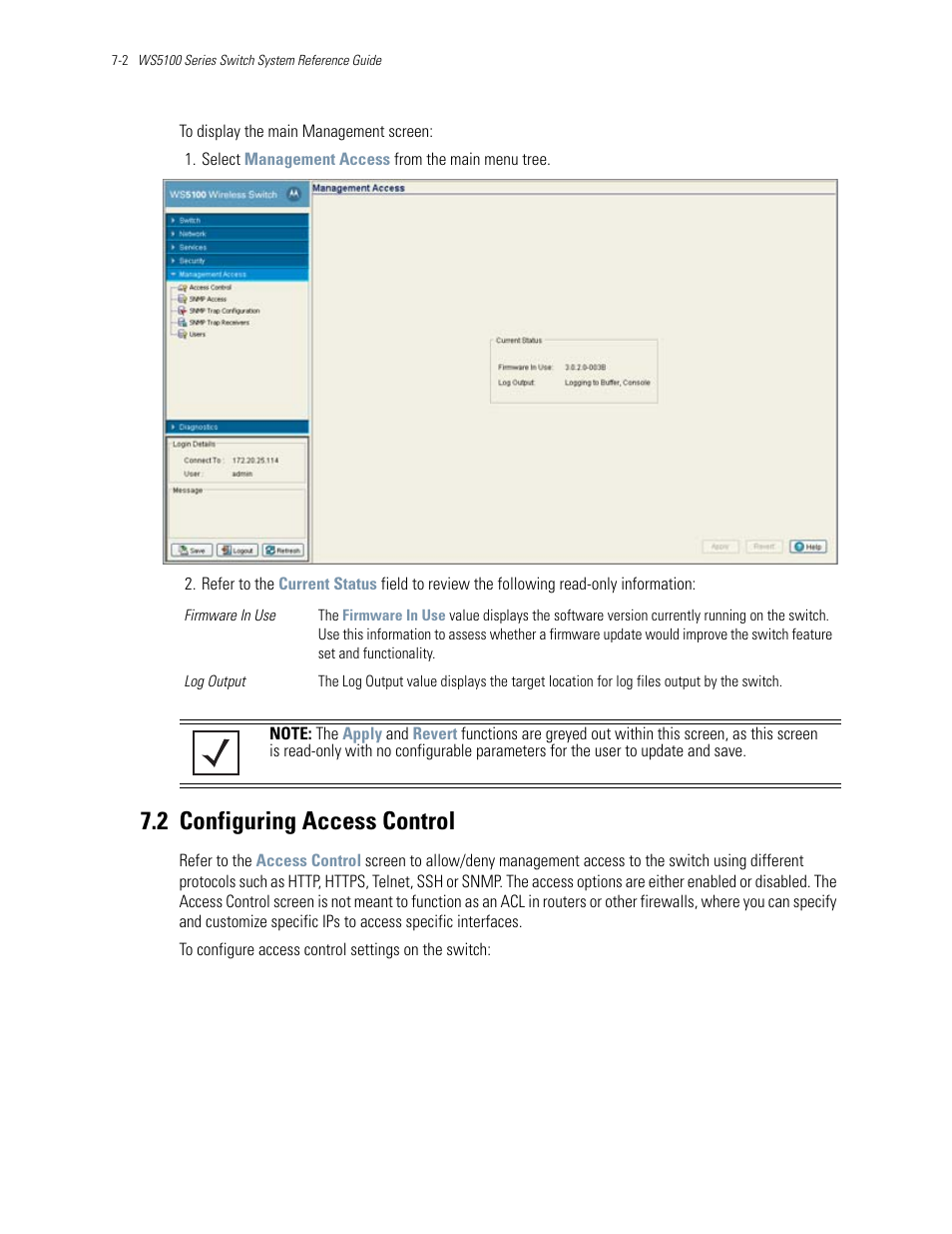 2 configuring access control, 2 configuring access control -2, Configuring access control | Motorola Series Switch WS5100 User Manual | Page 310 / 364