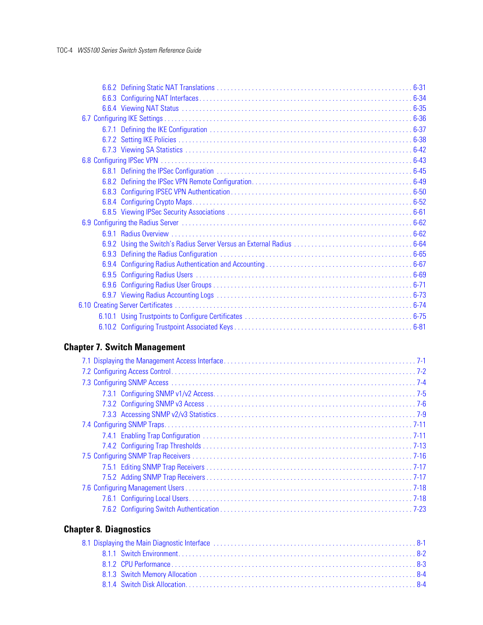 Motorola Series Switch WS5100 User Manual | Page 6 / 364