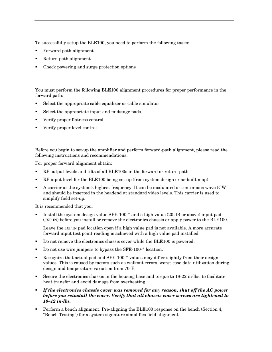 Forward path alignment, Before you begin | Motorola BLE100 User Manual | Page 23 / 48