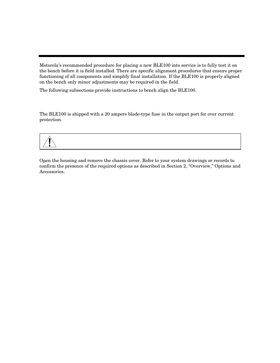 Bench testing, Before you begin | Motorola BLE100 User Manual | Page 36 / 48