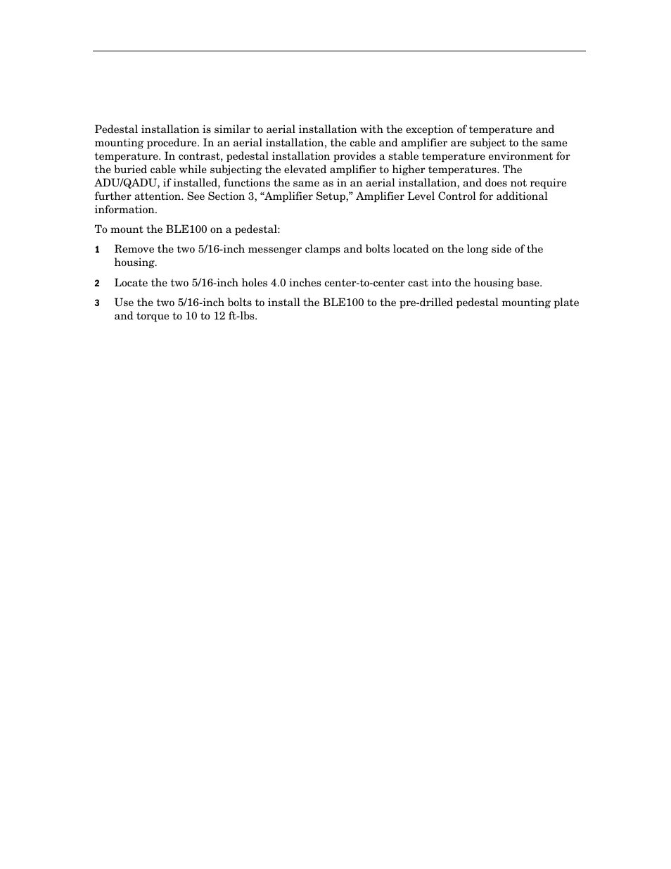 Pedestal installation | Motorola BLE100 User Manual | Page 42 / 48