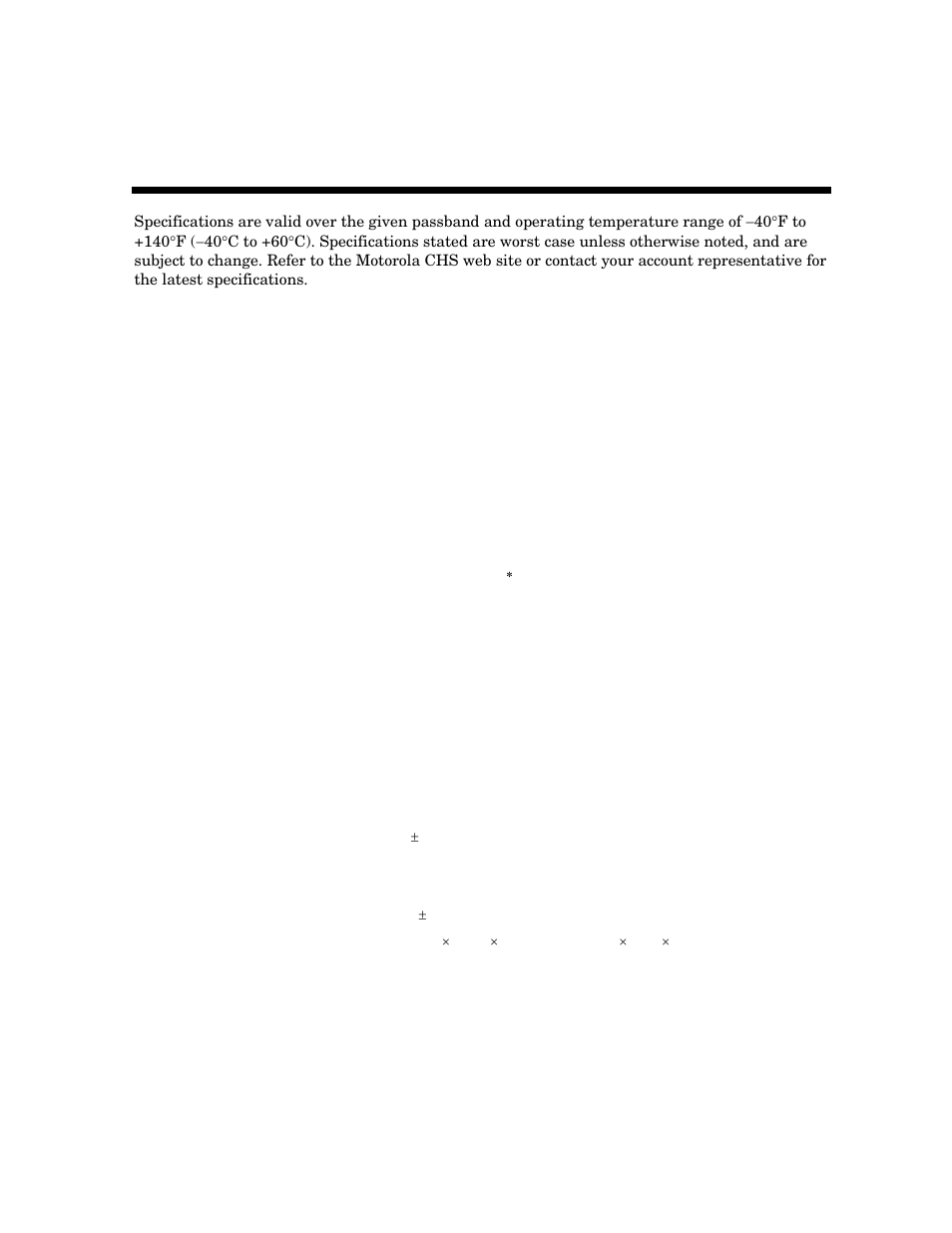 Specifications, Model ble100s | Motorola BLE100 User Manual | Page 44 / 48