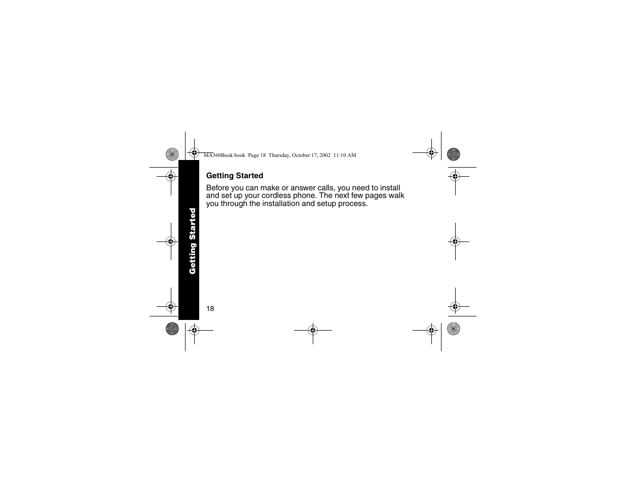 Getting started | Motorola MA360 Series User Manual | Page 22 / 68