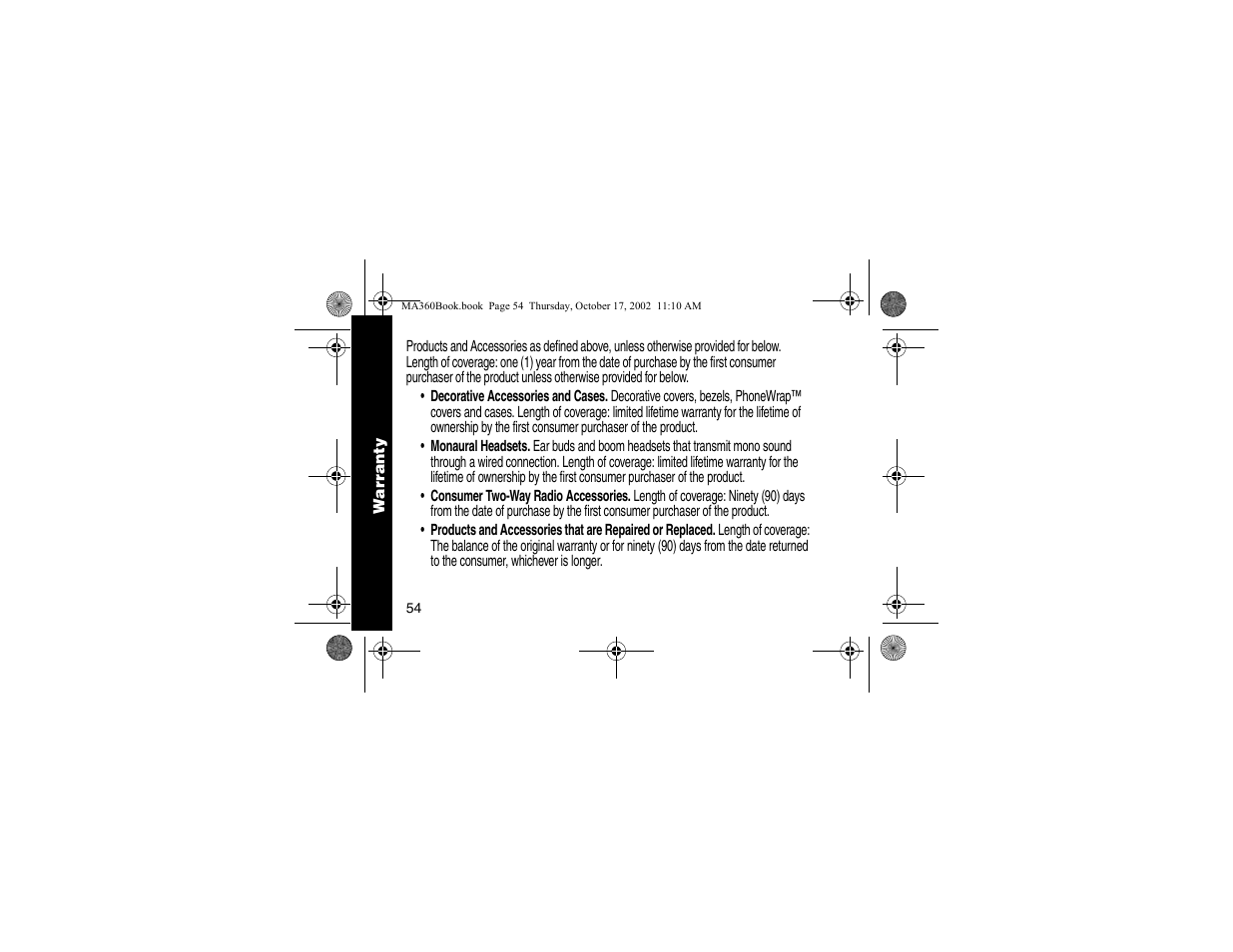 Motorola MA360 Series User Manual | Page 58 / 68