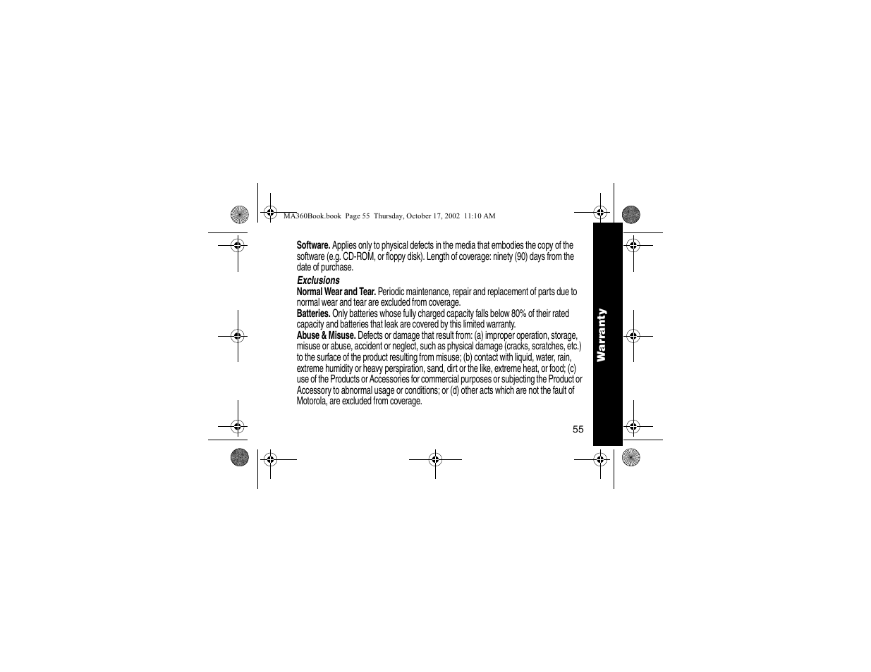 Motorola MA360 Series User Manual | Page 59 / 68
