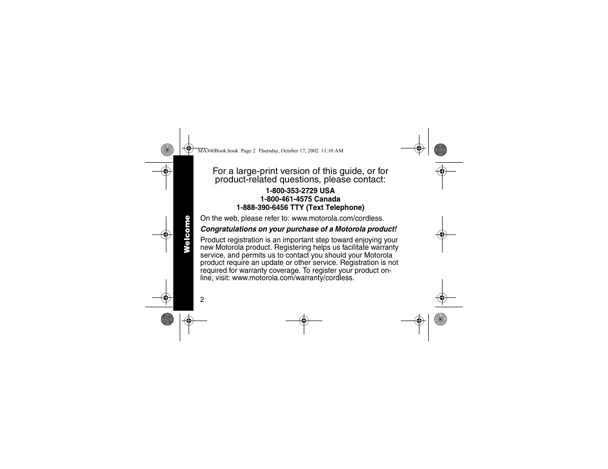 Motorola MA360 Series User Manual | Page 6 / 68