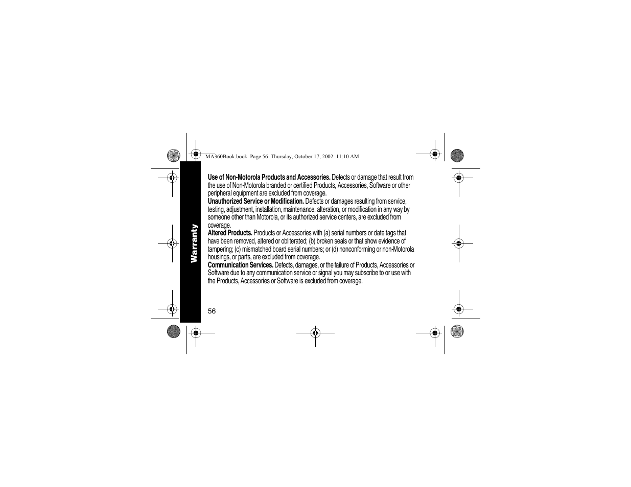 Motorola MA360 Series User Manual | Page 60 / 68