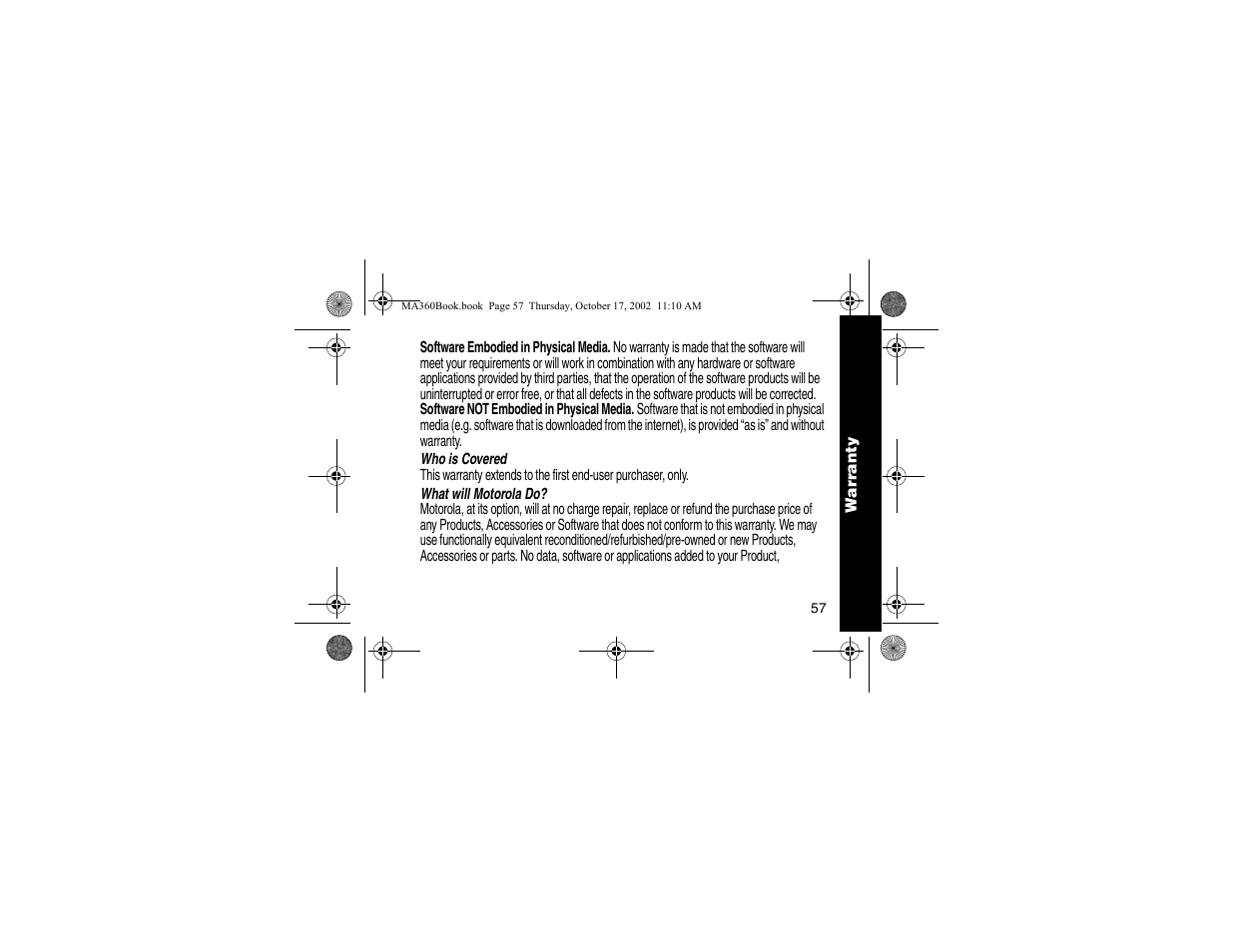 Motorola MA360 Series User Manual | Page 61 / 68