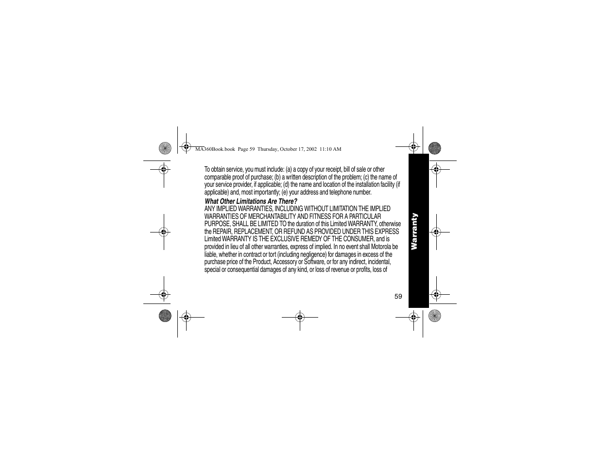 Motorola MA360 Series User Manual | Page 63 / 68