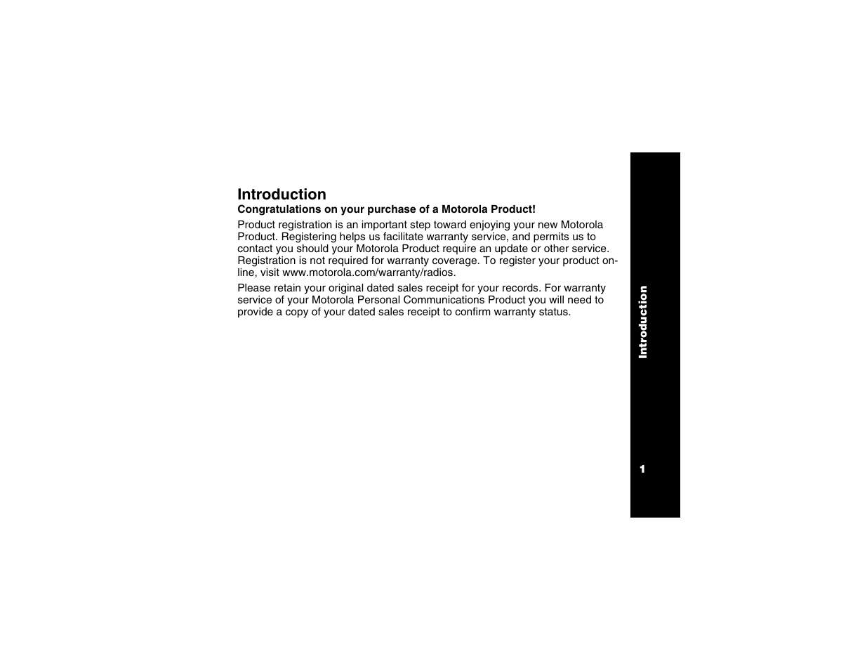 Introduction | Motorola T6250 User Manual | Page 3 / 68